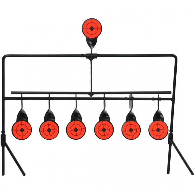 Мишень маятниковая STALKER КРУГИ 2.0, для пневматики 4.5мм, 7 мишеней ST-MSG-15-6-6T-ORG
